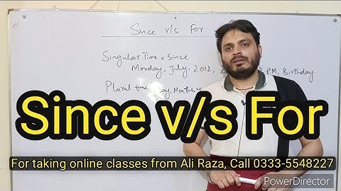 Since v/s For | By Syed Ali Raza Kazmi Call