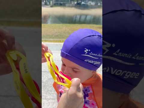How to put on goggles #swimming #swim #swimmer #pool #goggles