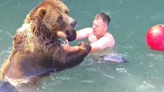 Пока играл и Папа Андрей пришёл. Медведь Мансур 🐻💕