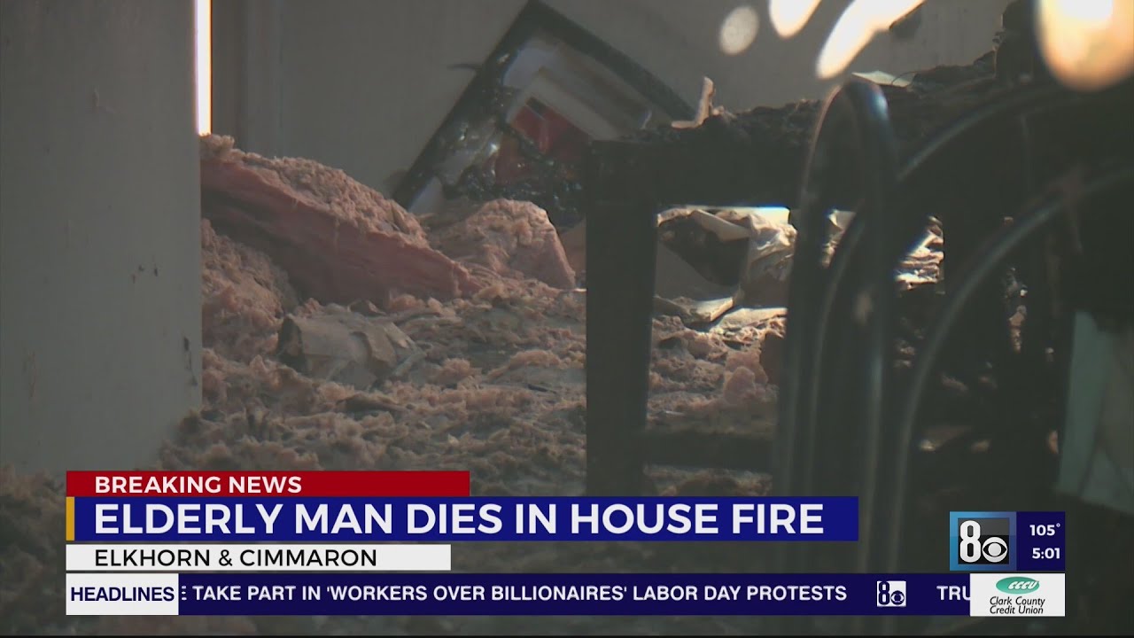 Elderly man found dead inside northwest Las Vegas home fire - YouTube