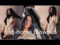 Easy athome blowout  hair tutorial for a trendy straight blowout
