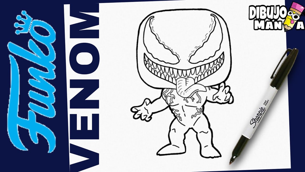 COMO DIBUJAR A VENOM FUNKO POP | FÁCIL | PASO A PASO | how to draw funko  venom | step by step - thptnganamst.edu.vn