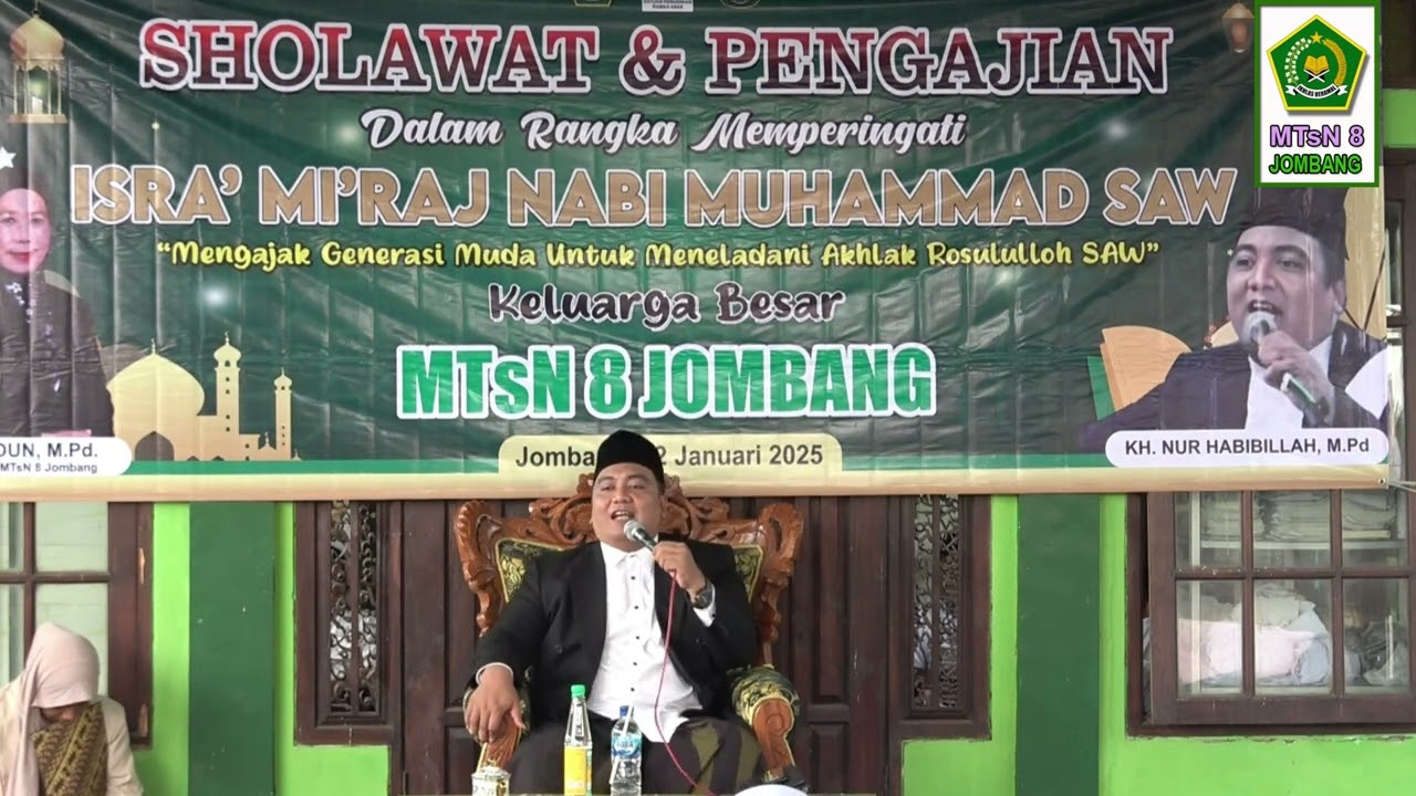 Pengajian Isra' Mi'raj Nabi Muhammad SAW,  di MTsN 8 Jombang  Tahun 2025 Part 2