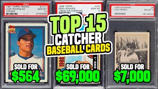 TOP 15 Catchers &amp; their Rookie or Baseball Cards Recently Sold Value - Highest Selling Catcher Cards