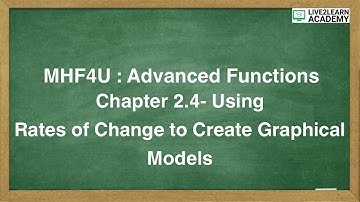 2.4 Using Rates of Change to Create Graphical Models - Grade 12 Advanced Functions [NELSON TEXTBOOK]