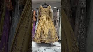 Royal Golden Bridal Dress with Hot Pink Dupatta | Rabi Bridal collection # viral #trending #foryou