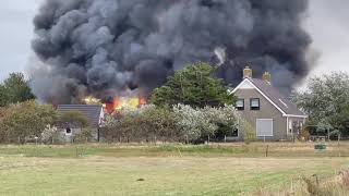 Grote brand in Hollum op Ameland