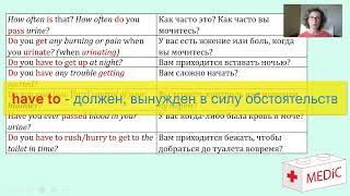 МОЧЕВЫДЕЛИТЕЛЬНАЯ СИСТЕМА. СИМПТОМЫ И ВОПРОСЫ ПАЦИЕНТУ. Медицинский английский с Татьяной Глушковой