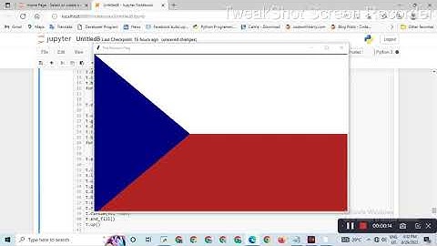 flag of Czechia || Python turtle library || Python for beginners #poojapatel #chiki1601
