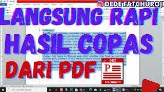 cara merapikan tulisan di word hasil copy paste pdf