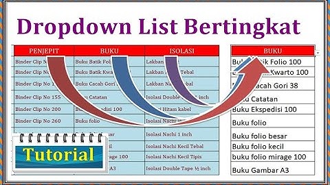 Cara Membuat Drop Down List Bertingkat di Excel Beda Sheet  : Dengan Data Validation Excel