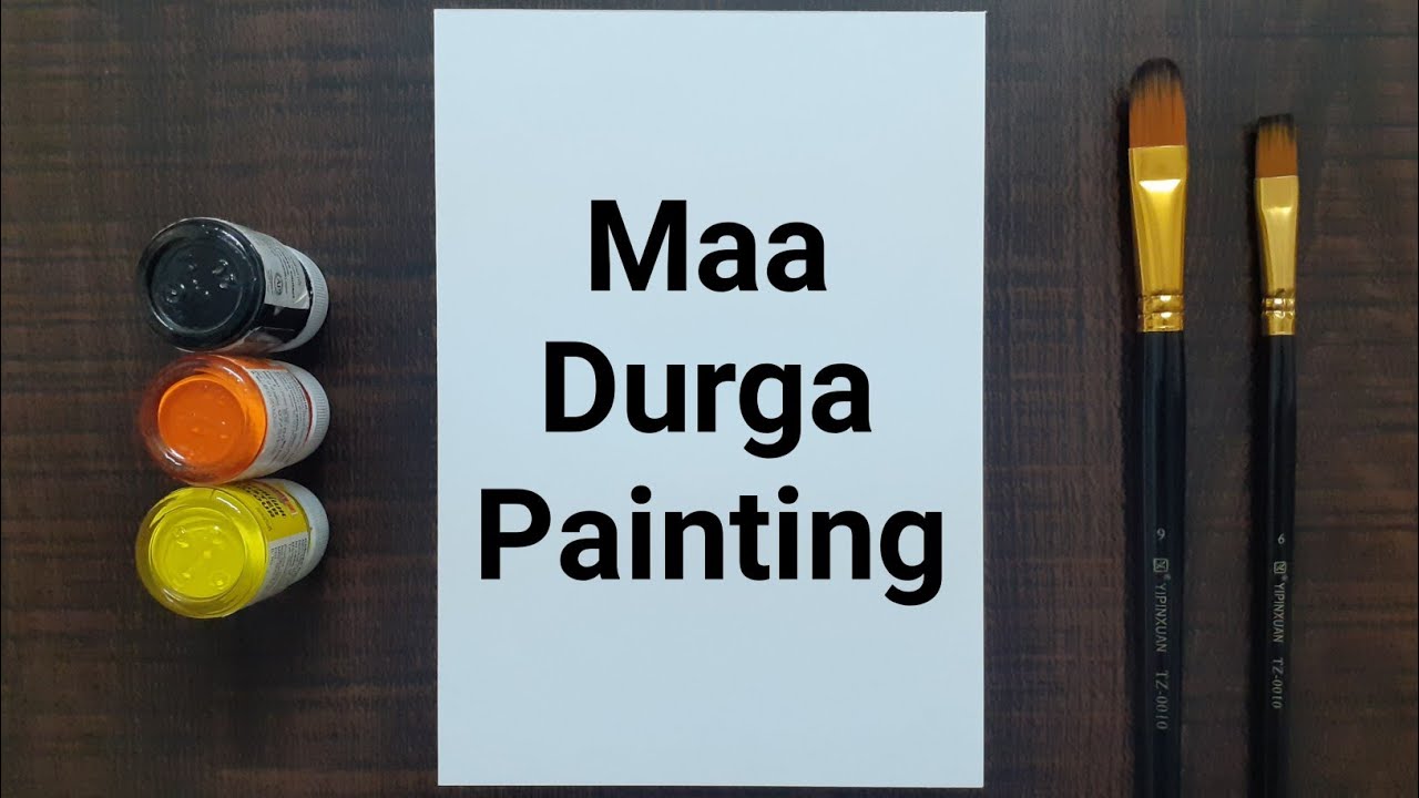 Maa durga painting for beginners | Navratri special painting. Anil arts