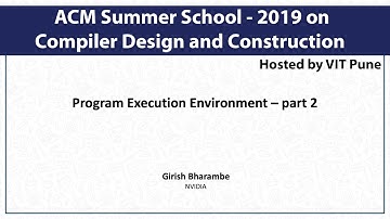 Program Execution Environment – part 2