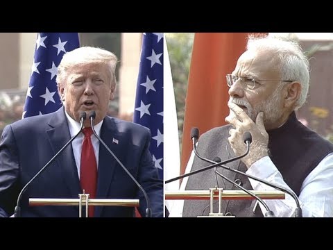President Trump IMPORTANT Press Conference in India with Prime Minister ...