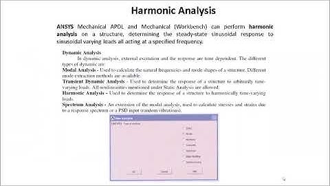 ANSYS Video tutorial-4 on Modal and Harmonic analysis