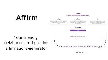 Generate Positive Affirmations with Affirm