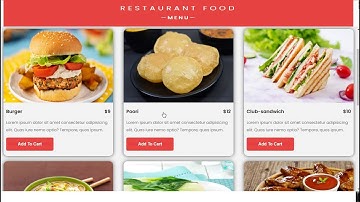 How to Create Responsive Restaurant food Menu Website Using HTML,CSS with step by step Procedure...