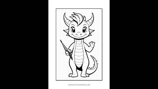 Dragon Coloring Pages Printable Vol 7 Dragon at Work: Create, Relax, Repeat