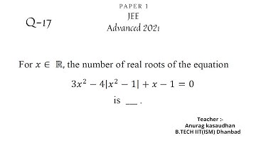 JEE Advanced 2021 Math Paper 1 (Q 17) solution | IIT JEE Maths| #jeeadvanced2021 #projecteducation