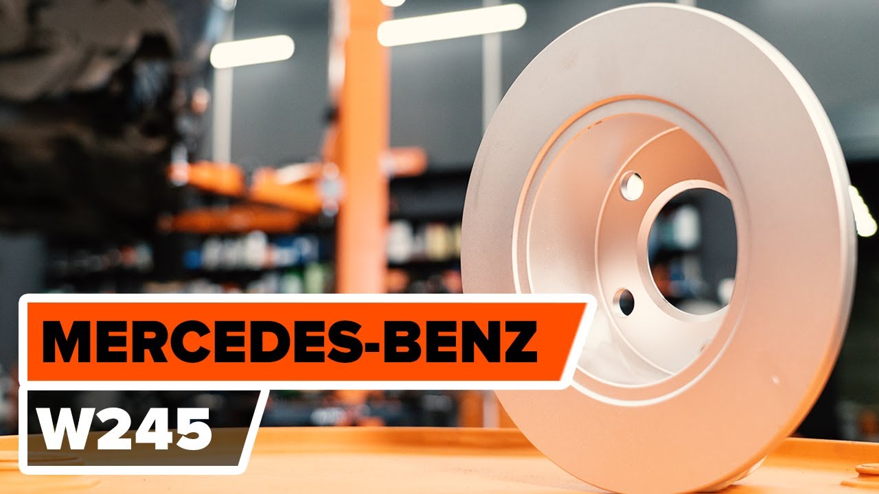 Wie MERCEDES-BENZ B W245 Bremsscheiben hinten, Bremsbeläge hinten wechseln  TUTORIAL