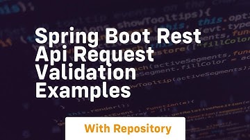 Spring boot rest api request validation examples