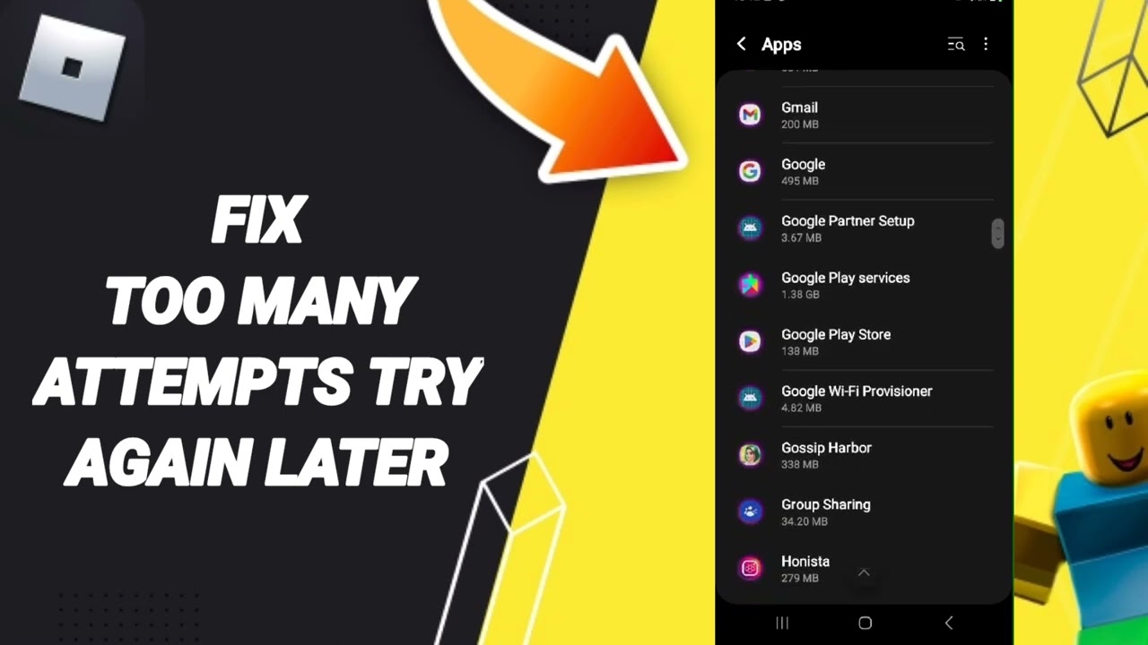 How To Fix Too Many Attempts Try Again On Roblox App YouTube 