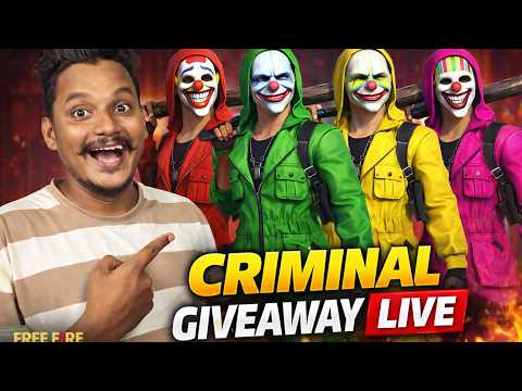 💎Criminal Bundles GIVEAWAY🔥 - Free Fire Live Telugu - hello telugu gamers