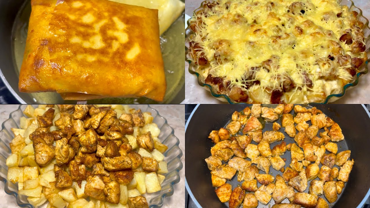 غراتان البطاطا بكريمة خفيفة وبنينة بزاف مع بوراك بحشو لذيذ جدا في20د تحضرو هاد الأطباق 