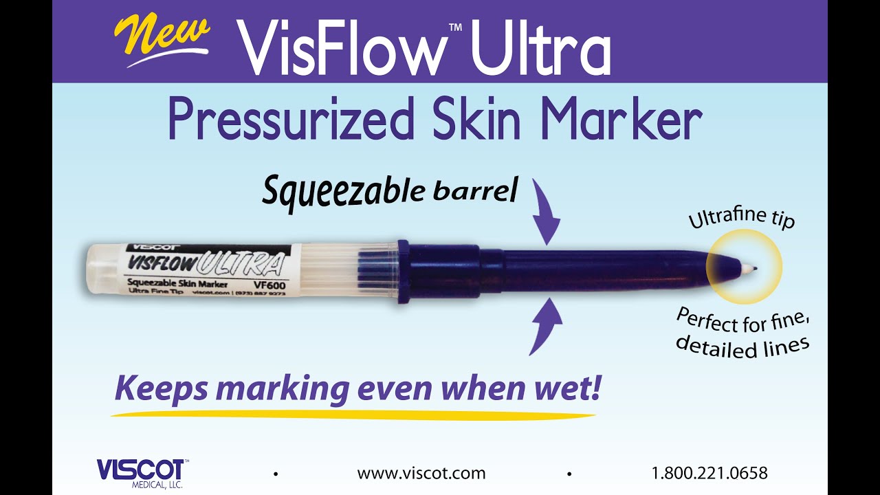 Viscot (STERILE) VALUE Surgical Skin Marker With Ultrafine Tip & Ruler