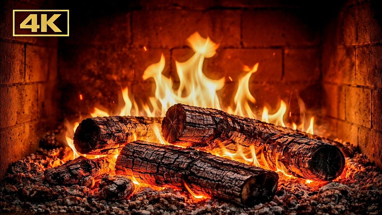Cozy Fireplace Ambience & Crackling Fire Sounds for Sleep, Relaxation & Study