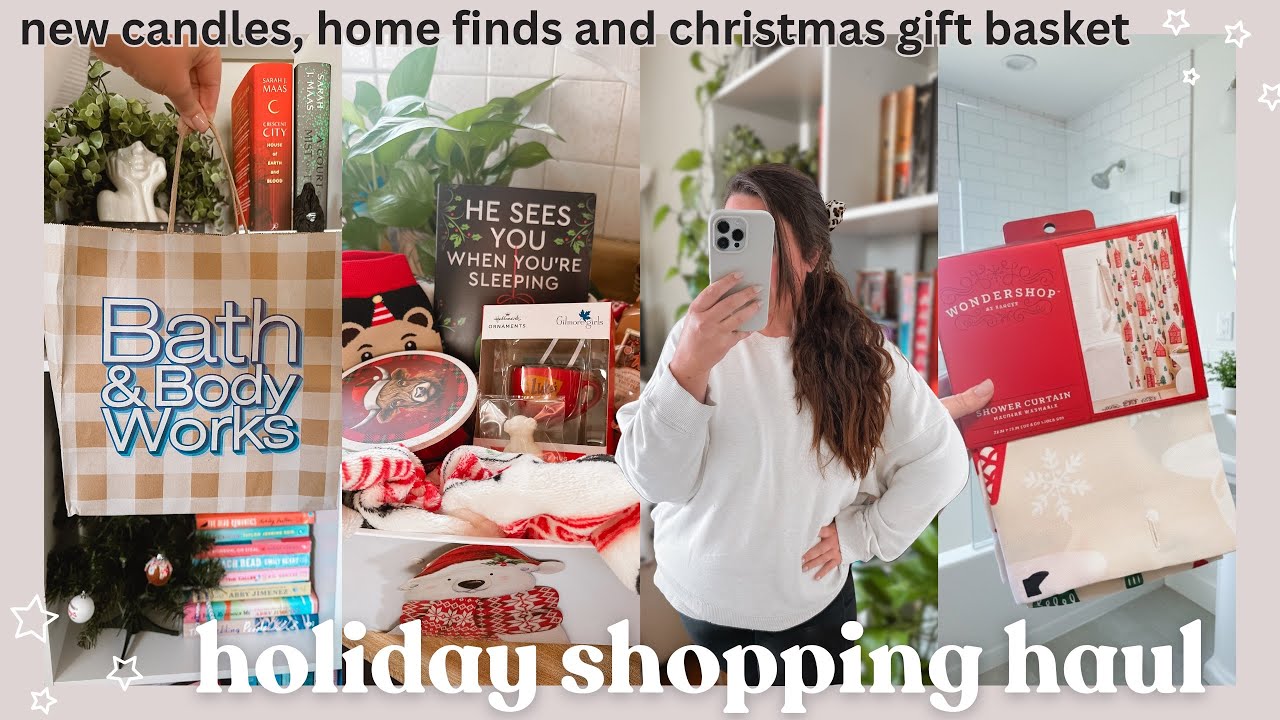 holiday shopping haul 🛍️💕 Christmas gift basket, home decor finds and ...