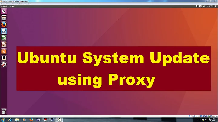 Proxy Configuration in Ubuntu for System Update