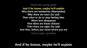 The Crying Game (Lyrics) - Boy George