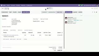 Create Delivery Order from Sale Order Odoo