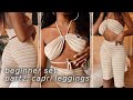 Versatile Criss Cross Bandeau Halter Neck With Capri Bottom Leggings | Easy Pattern Beginner Sewing