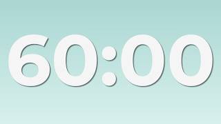 60 Minute Silent Timer | Study & Focus | Soft Aqua screenshot 4