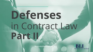 Defenses in Contract Law • Part II: Mistakes (Unilateral and Bilateral) by Business Law Institute 2,364 views 3 years ago 5 minutes, 26 seconds