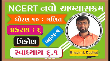 Std 10 Maths Chapter 6 | Triangle Class 10 | Std 10 Maths Swadhyay 6.1 | Youth Vidyakul