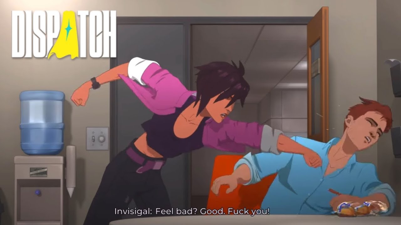 Dispatch - Invisigal punches Robert full scene 