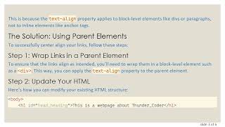 How to Center Align Links Using HTML and CSS