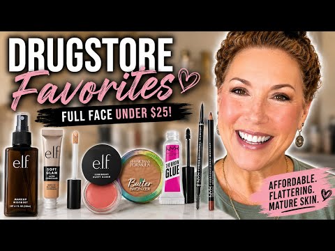 Drugstore Favorites (Under $25) I’m Choosing over Luxury for Mature Skin @Glowupover50withKim 