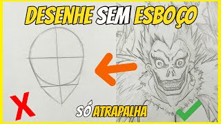 A VERDADE! como DESENHAR  ANIME e mangá ( SEM ESBOÇO!)