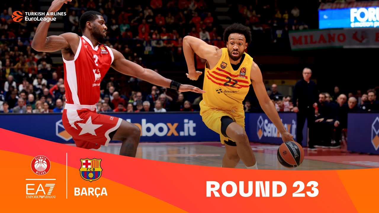 EA7 Emporio Armani Milan-FC Barcelona | Round 23 Highlights | 2023-24 Turkish Airlines EuroLeague