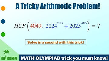 Tricky problem to find HCF of big numbers || Math Olympiad trick you must know  @Prof.SamKu_