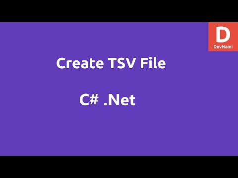 C# Create TSV File