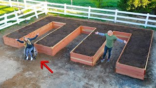 How to build a MASSIVE Raised Garden  For Wheelchair Users!