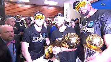 Stephen Curry Having A Smoke With Klay Thompson Postgame After Winning Their 2nd