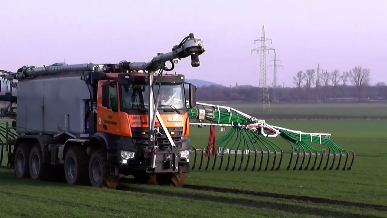 Gärresteausbringung 2023 mit Mercedes Benz Arocs 4151 4. Achs - LKW