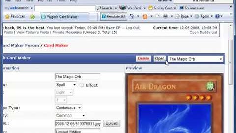 Yu-Gi-Oh Card Maker Tutorial