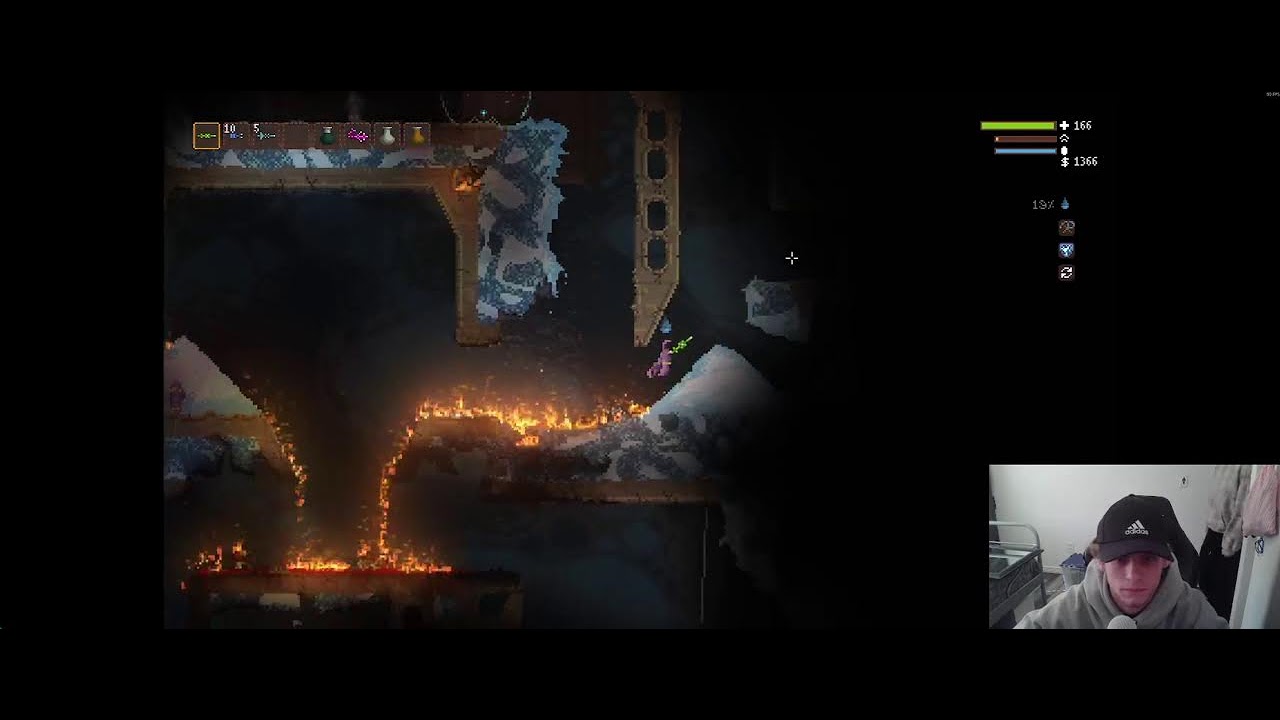 testing out OBS I have never used this before and playing some noita maybe